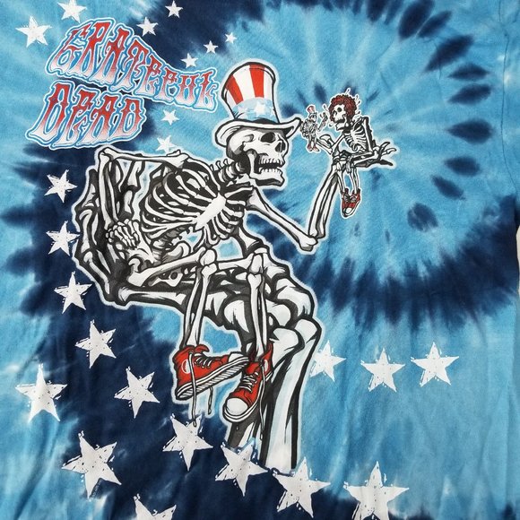 Grateful Dead Spiral Tie Dye Uncle Sam Bertha - Picture 1 of 6